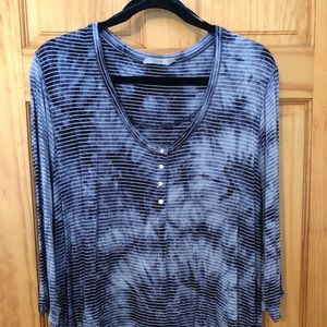 Tie die long sleeve t-shirt like blouse